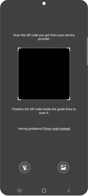 Place the QR code you've received inside the phone camera frame to scan the code.