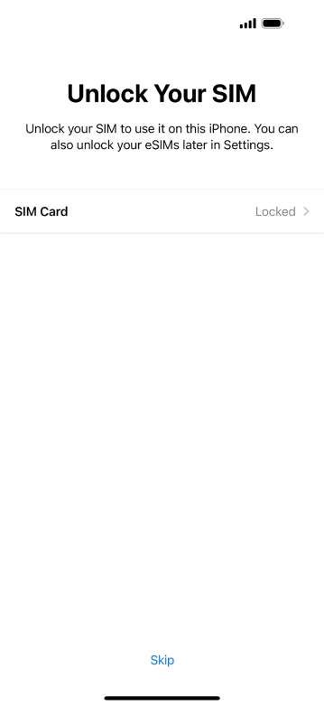 Press SIM Card. Press SIM Card.