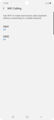 Press the required SIM.