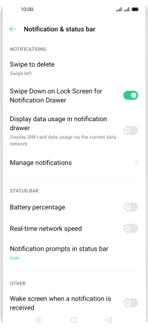 Press Manage notifications.