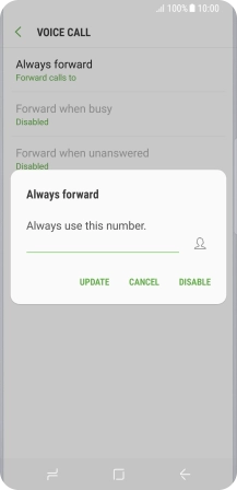 Press DISABLE.