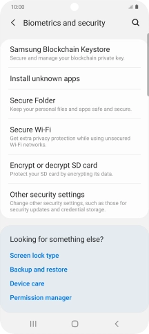 Press Other security settings.