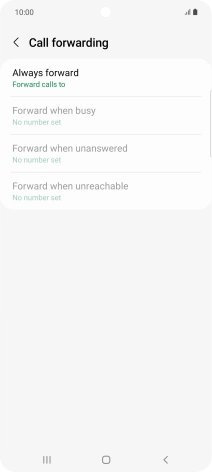 Press the required divert type.