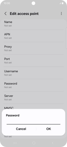 Key in password and press OK.
