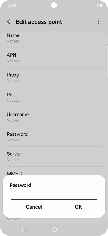 Key in password and press OK.