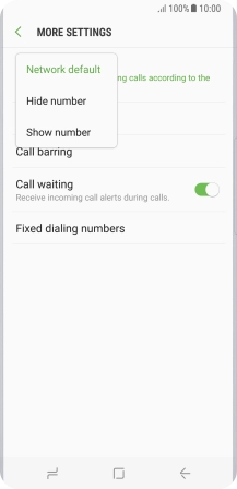 Press Show number to turn on caller identification.