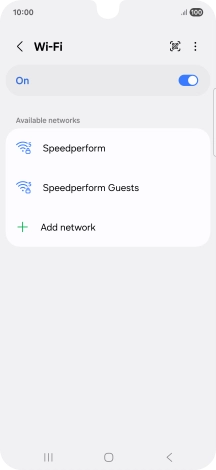 Press the required WiFi network.