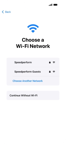 Press the required WiFi network.