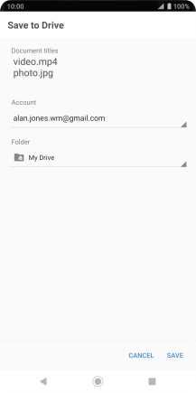Press the field below 'Folder' and go to the required folder.