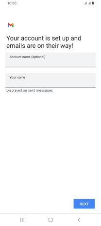 Press the field below 'Account name (optional)' and key in the required name.