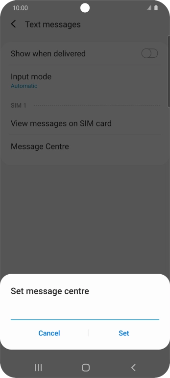 Key in +447802000332 and press Set.