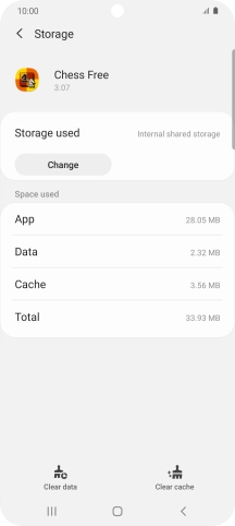 Press Clear cache.