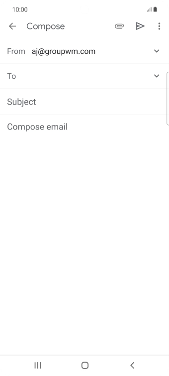 Press the field next to 'To' and key in the first letters of the recipient's name. Press the field next to 'To' and key in the first letters of the recipient's name.
