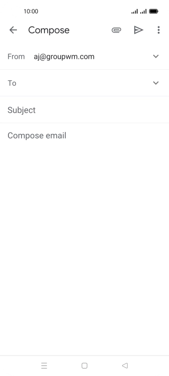 Press the field next to 'To' and key in the first letters of the recipient's name. Press the field next to 'To' and key in the first letters of the recipient's name.