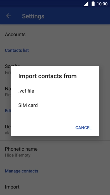 Press SIM card.