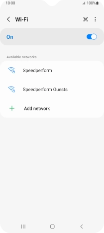 Press the required WiFi network.