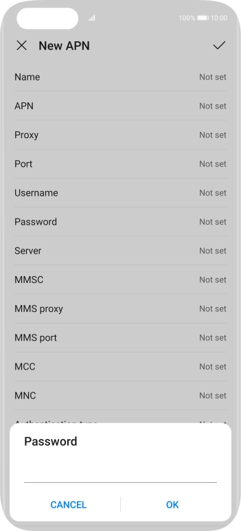 Key in password and press OK.
