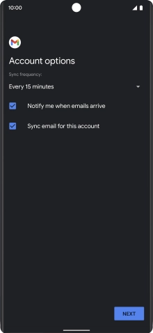 Press the drop down list below 'Sync frequency:'.