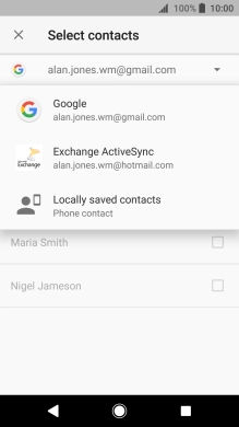 Press Locally saved contacts.