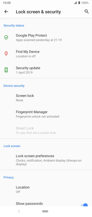 Press the Home key to return to the home screen.