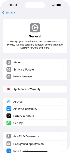 Press Software Update. If a new software version is available, it's displayed. Follow the instructions on the screen to update the phone software.