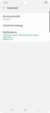 Press Voicemail settings.
