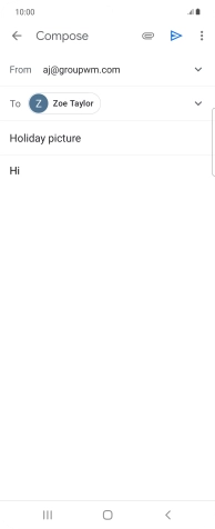 Press the attachment icon.