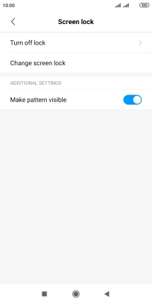 Press Turn off lock and key in the current phone lock code.