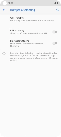 Press Wi-Fi hotspot.