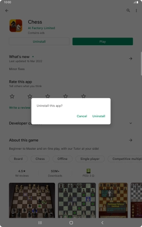 Press Uninstall.