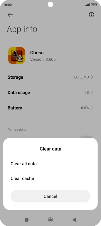Press Clear cache.