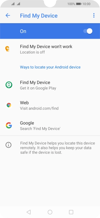 Press the Home key to return to the home screen.