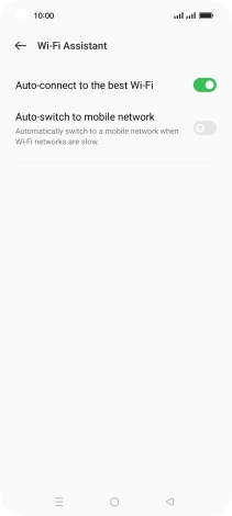 Press the indicator next to 'Auto-switch to mobile network' to turn the function on or off.