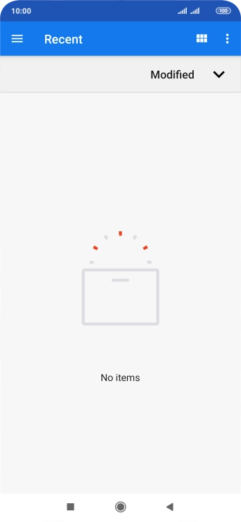 Slide your finger right starting from the left side of the screen.