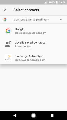 Press Locally saved contacts.