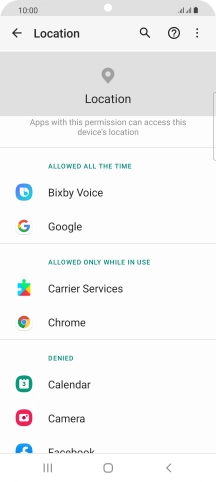 Press the required app.