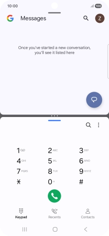 The applications are now shown in split screen view and you can use both applications at the same time.