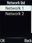 Select the required network.