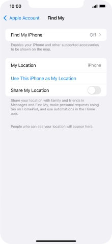 Press Find My iPhone.