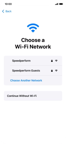 Press the required WiFi network.