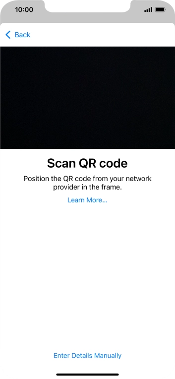 Place the QR code you've received inside the phone camera frame to scan the code.