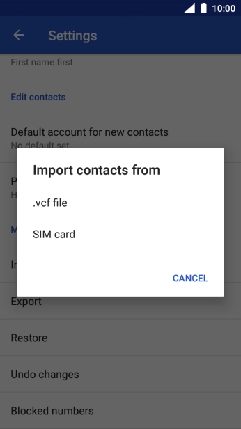 Press SIM card.