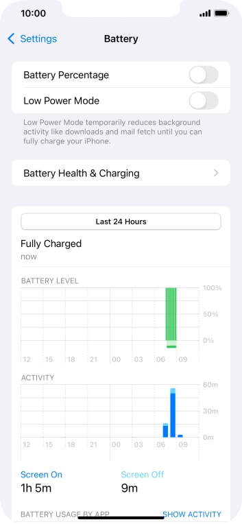 Press the indicator next to 'Low Power Mode' to turn on the function.