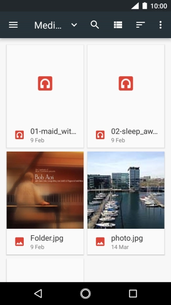 Press the required file. Press the required file.
