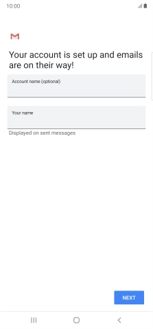 Press the field below 'Account name (optional)' and key in the required name.