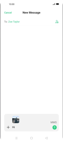 Press the send icon when you've finished your picture message.