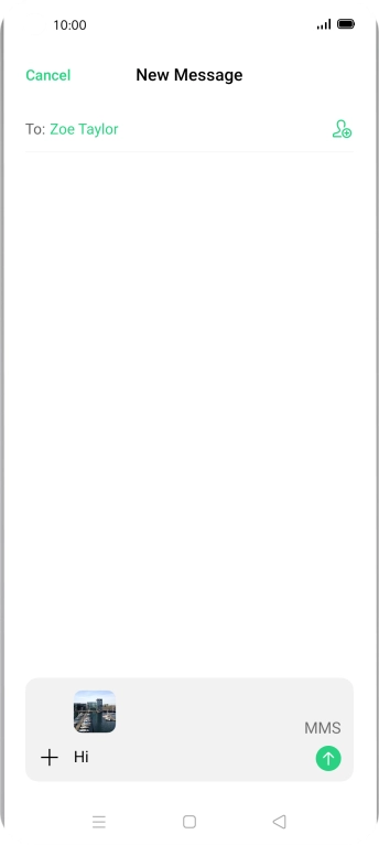 Press the send icon when you've finished your picture message.