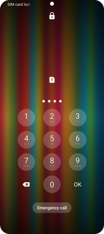 If you're asked to key in your SIM PIN, do so and press OK. The default SIM PIN is 0000.