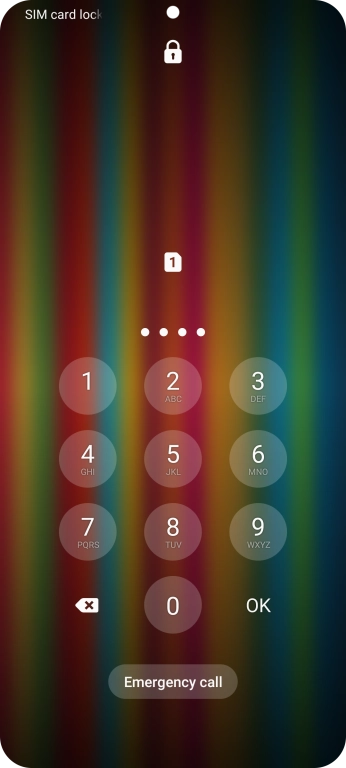 If you're asked to key in your SIM PIN, do so and press OK. The default SIM PIN is 0000.