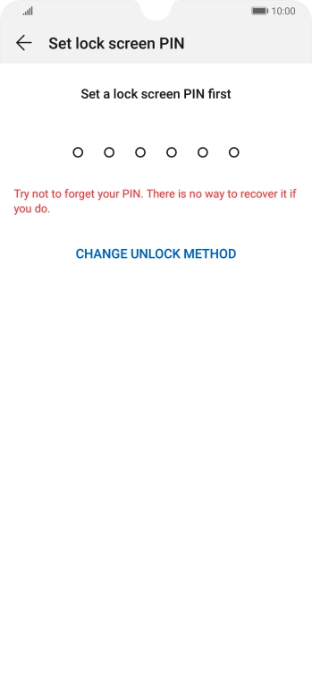 Press CHANGE UNLOCK METHOD.